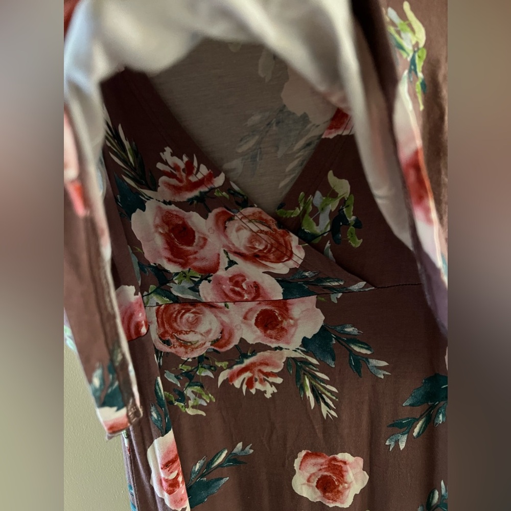 Latched Mama Boysenberry Maxi Nursing Dress - Picture 3 of 5